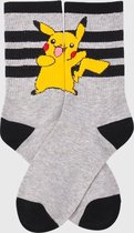 Fun sokken 'Pikachu met strepen' Grijs (92158)