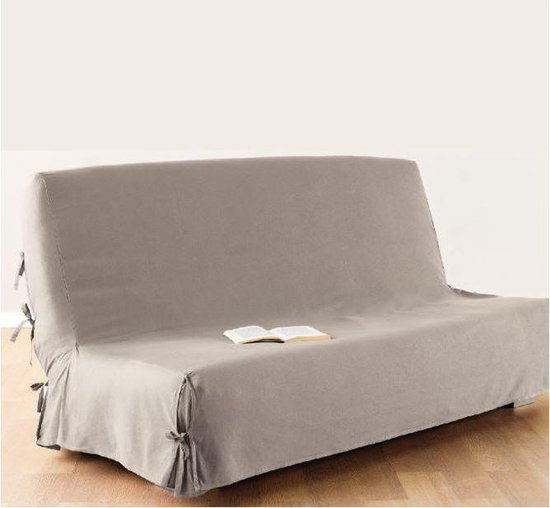 Housse de qualité Atmosphera pour canapé-lit en coton - Housse de siège - Housse de siège - Housse de canapé - Housse de canapé - 140 cm x 200 cm - Lin (couleur)