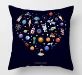 Kussensloop Kids Space Ruimte Universum Pillow Planeten Planeet Case 012