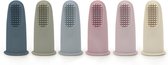 SIIDDS - zachte vingertandenborstel - baby - BPA-vrij - siliconen - tandjes - tanden poetsen - vinger tandenborstel - licht oud roze