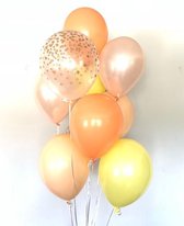 Huwelijk / Bruiloft - Geboorte - Verjaardag ballonnen | Oranje - Zalm / Beige - Geel - Lila / Mauve - Transparant - Polkadot Dots | Baby Shower - Kraamfeest - Fotoshoot - Wedding -