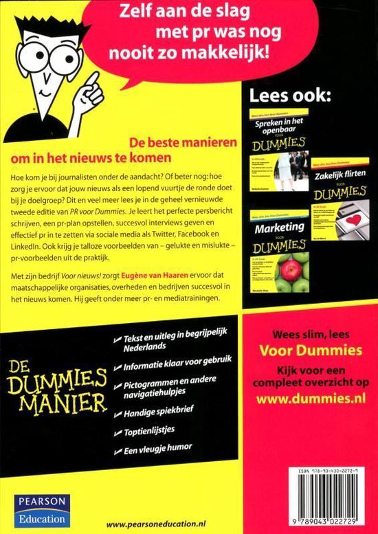 Pr Voor Dummies, 2/E 9789043022729 Eugène van Haaren Boeken