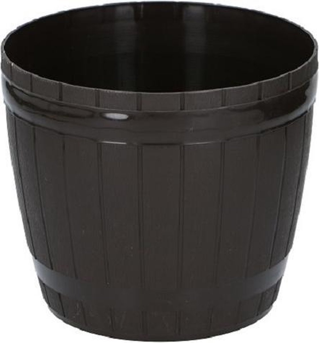 Bloempot Donkerbruin diameter 19 cm (set van 2)