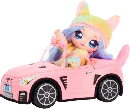 Na! Na! Na! Surprise Cabrio - Soft Plush Convertible Auto - Poppenvervoersmiddel van Na Na Na Surprise — afbeelding 3