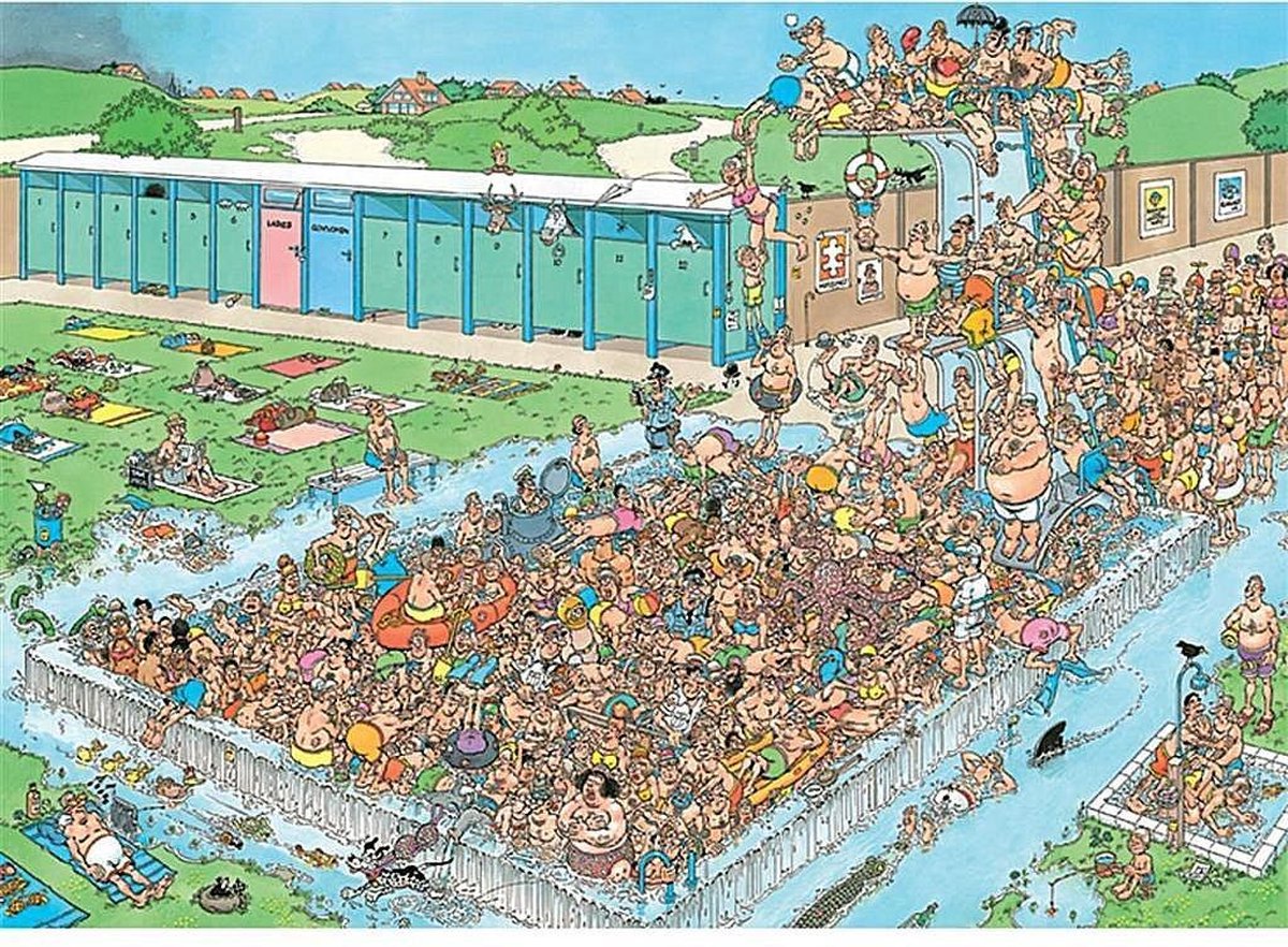 Jan van Haasteren Bomvol Bad puzzel - 1000 stukjes