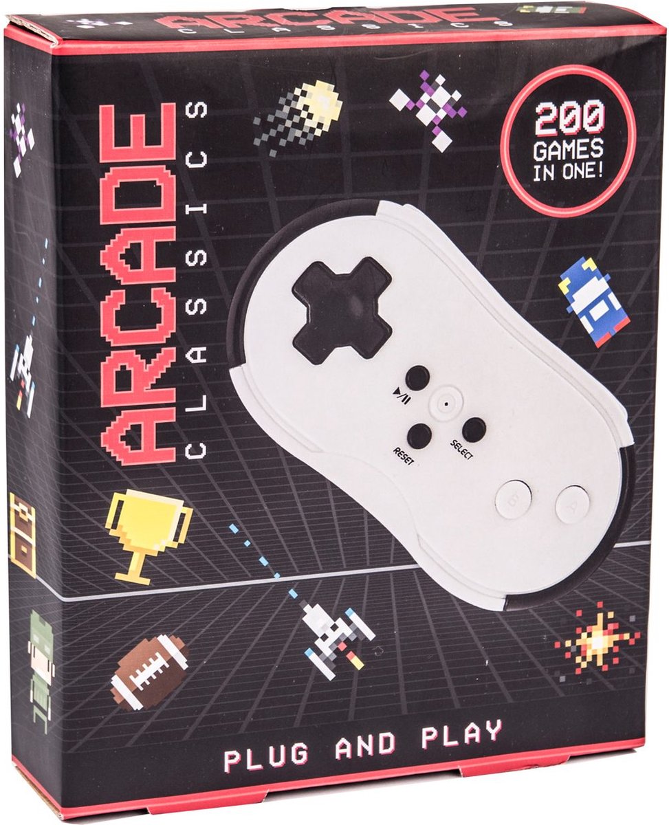 Fizz Creations Spel Plug And Play Arcade Game Wit/zwart Games