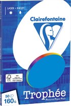 Trophée Clairefontaine - Blauw Turquoise - Papier copie - A4 160 grammes - 50 feuilles