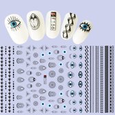 GUAPÀ - Nail Art 3D Cat Eye Stickers - Nagel Decoratie & Versiering Folie - 92 pieces