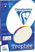 Trophée Clairefontaine - Grijs perle - Papier copie - A4 160 grammes - 50 feuilles
