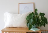 Mori Concept - Glamour zijden kussensloop - 50x75 - Crème wit - 100% Moerbei zijde –Mulberry Silk Pillowcase