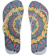 Sorprese – slippers – mandala wit – maat 37 – slippers dames – teenslippers - badslippers