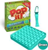 Pop It Vierkant Groen Fidget Toys Pakket met PopIt en Mesh and Marble - TikTok Speelgoed voor Kinderen - Fidget Toy - Ecomtrends®