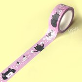 Schattige post katten washi tape | Kawaii poezen met brieven Japanse papiertape