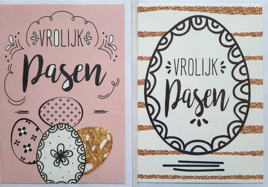 Joyeuses Pasen - 2 Cartes de vœux - 12 x 17 cm