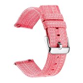 DrPhone SWB03 - Smart Watch Bandje - Nylon - Gesp Sluiting - 22mm - voor o.a Galaxy Watch 3 45mm /46mm / Vivoactive 4 / Gear S3 / Huawei GT/GT 2 Watch - Roze