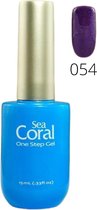 SeaCoral One Step No Wipe Gellak, Gel Nagellak, GelPolish, zónder kleeflaag, UV en LED, kleur 054