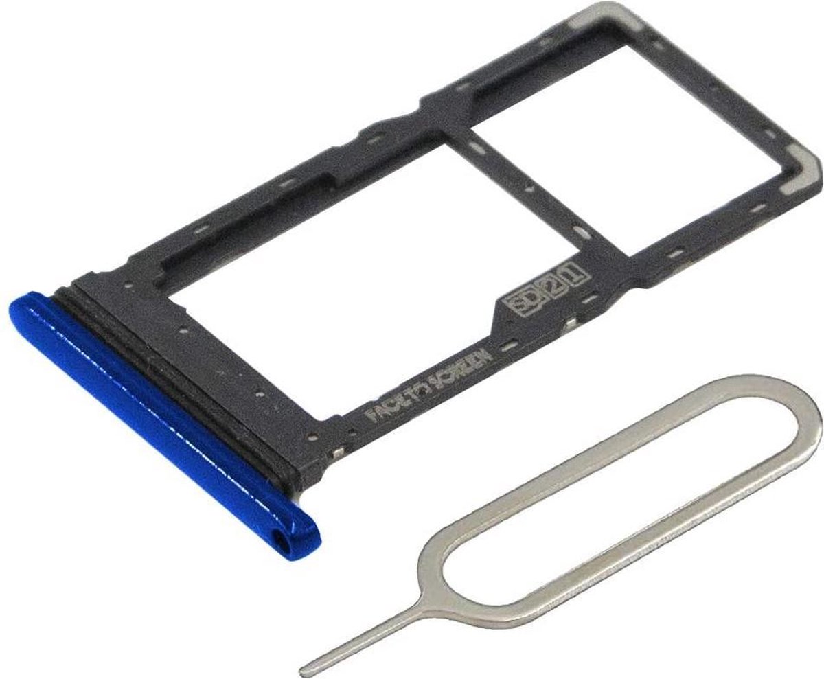 MMOBIEL Dual Sim Tray Kaart voor Motorola Moto G9 Plus Zwart Incl Rubber Ring and SIM Pin