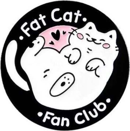 Kledingspeld Pin - Broche - Enamel pins - Fat cat fan club 1 stuks