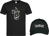 T-shirt 'Pikachu met Pokeball' maat 3XL/Pet 'Pokemon' Combinatie Wit (92149)