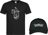 T-shirt 'Pikachu met Pokeball' maat XL/Pet 'Pokemon' Combinatie Wit (92147)