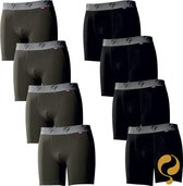 Quick Q1905 Bodywear Heren Boxershorts 8-Pack Zwart Army