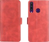 Mobigear Telefoonhoesje geschikt voor Huawei Y6p Hoesje | Mobigear Slim Magnet Bookcase Portemonnee | Pasjeshouder voor 3 Pasjes | Telefoonhoesje voor Pinpas / OV Kaart / Rijbewijs - Rood