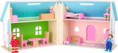 Poppenhuis - vouwbaar - Houten speelgoed vanaf 3 jaar