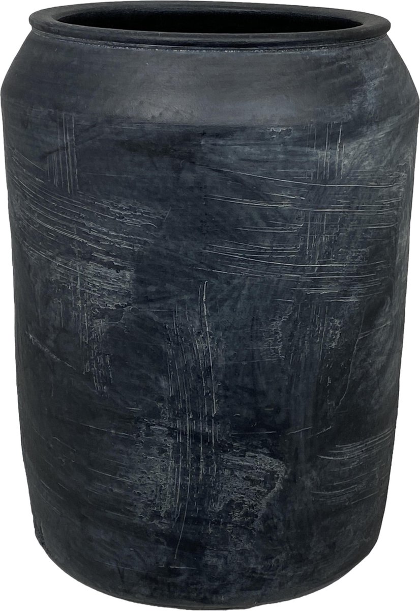 Bilbao vaas zwart D22 x H30 cm