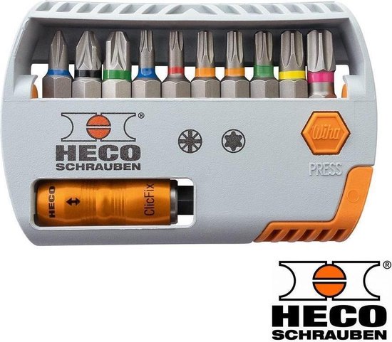 HECO Bitbox selector Pozidrive en TORX Bitjes 11 delig