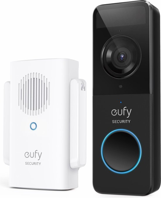 Eufy Video Deurbel Slim - Batterij-gevoed - 1080P - Inclusief draadloze gong...