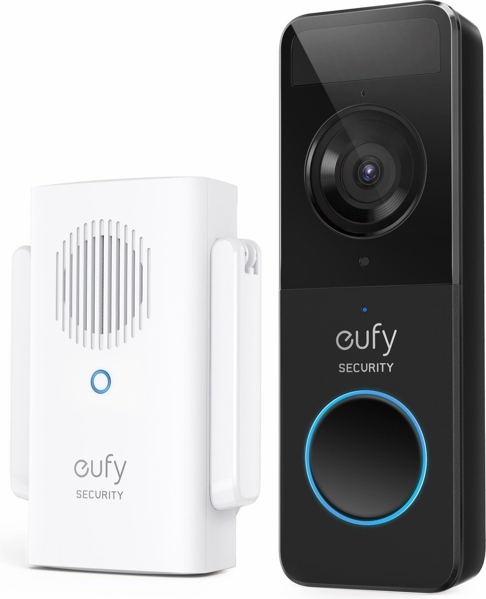 Eufy Video Deurbel Slim - Batterij-gevoed - 1080P - Inclusief draadloze gong en 16 GB SD-kaart
