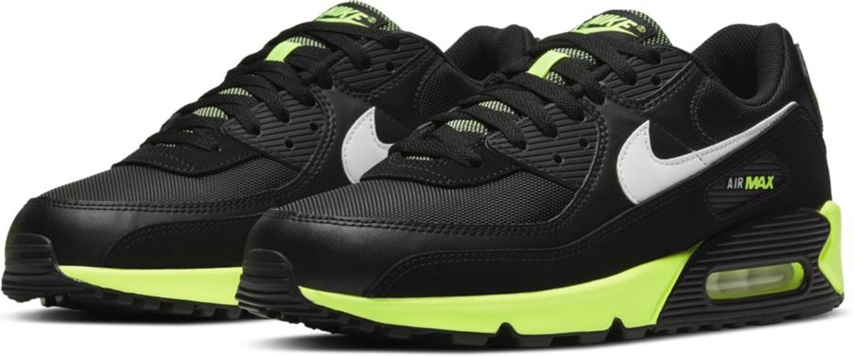 Sneakers - Maat 41 - zwart/lime groen/wit | bol.com