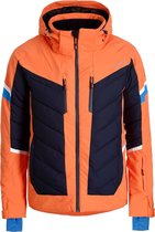 Icepeak Wintersportjas - Maat 48  - Mannen - oranje/donker blauw