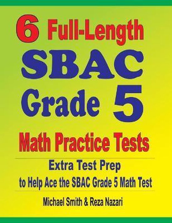 6 Full-Length SBAC Grade 5 Math Practice Tests - cover