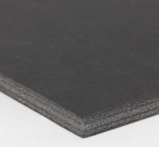 Carton mousse 3mm noir - 21 x 29,7 cm