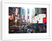 Foto in frame , Centrum van New York ,120x80cm , Multikleur , wanddecoratie