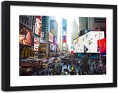 Foto in frame , Centrum van New York ,120x80cm , Multikleur , wanddecoratie