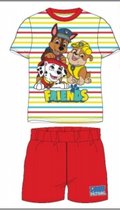 Paw Patrol shortama gestreept - rood - maat 116