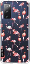 Casetastic Samsung Galaxy S20 FE 4G/5G Hoesje - Softcover Hoesje met Design - Flamingo Party Print