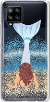 Casetastic Samsung Galaxy A42 (2020) 5G Hoesje - Softcover Hoesje met Design - Mermaid Brunette Print