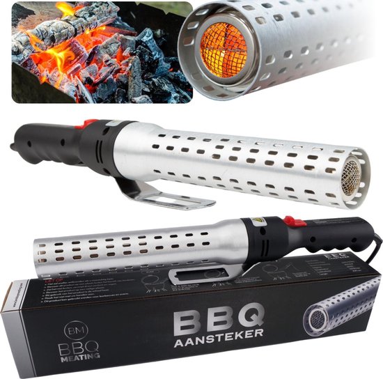 Bbq Meating Bbq aansteker - Looftlighter - BBQ Accessoires - One Minute Lighter - Elektrische Bbq Aansteker - Bbq Starter - Cadeau