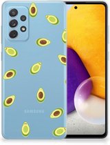 Telefoon Hoesje Geschikt voor Samsung Galaxy A72 Siliconen Hoesje met Foto Avocado