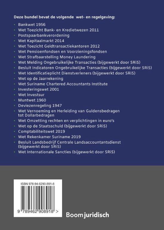 Boom Juridische wettenbundels Financiële wet en regelgeving