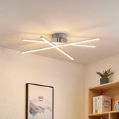 Lindby - LED plafondlamp- met dimmer - 3 lichts - ijzer, acryl - H: 13.3 cm - chroom - Inclusief lichtbronnen