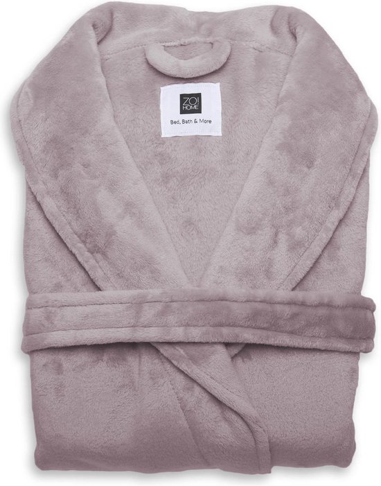 Heerlijk Zachte Unisex Fleece Badjas Lang Model Roze | M | Comfortabel En Luxe | Met Ceintuur, Zakken En Kraag