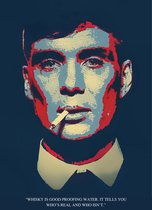 Poster Peaky Blinders - Thomas Shelby - Cillian Murphy - Serie - Acteur - Film 2023 - Film poster - Already Broken - Cadeau - Vintage poster - Kunst - Large 60x42 - Kleur - Wanddec