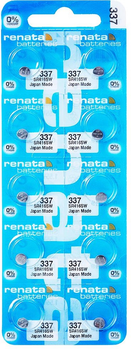 Horlogebatterijen Renata 337 Silver-Oxide 10 stuks