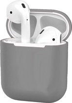 Apple AirPods - Siliconen Case Cover -  Geschikt voor AirPods 1/2 - Kleur Grijs