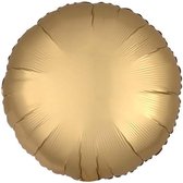 Folieballon goud mat ,rond 40cm Kindercrea