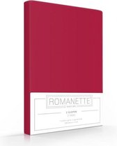 Romanette - Flanel - Kussenslopen (set van 2) - 60x70 cm - Rood
